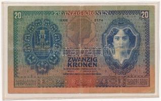 1907. 20K laminálva T:III- kis ly. Adamo K16