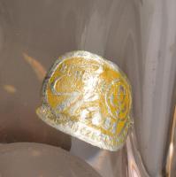 Formába öntött üveg kínáló tálka d: 15 cm