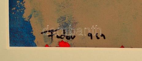 Fodor jelzéssel: Kompozíció. Tempera, papír, 34×24 cm