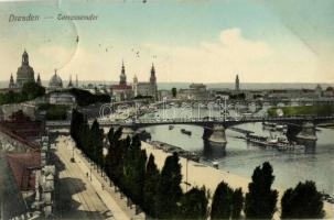 1909 Dresden, Terrassenufer / quay, general view