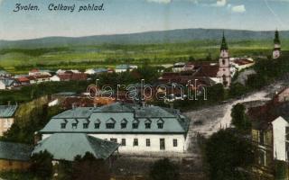 1921 Zólyom, Zvolen; Celkovy pohlad / látkép templomokkal. Kiadja F. Zuna / general view with churches (EK)