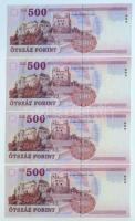2010. 500Ft "EE" (4x) sorszámkövetők T:I