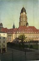 Dresden, Neues Rathaus in der Morgensonne / new town hall