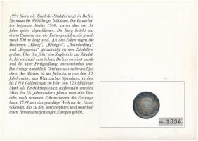 Német Birodalom 1905A 1/2M Ag felbélyegzett borítékban, bélyegzéssel T:3 patina
German Empire 1905A...