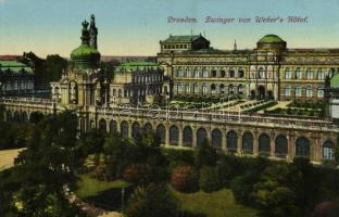 Dresden, Zwinger von Webers Hotel / palace, garden