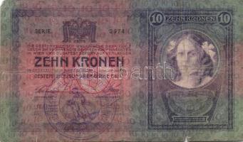 1902-13. 10K, 20K, 1000K "Bács-Bodrog megyei..." ellenbélyegzőkkel T:III,III/IV