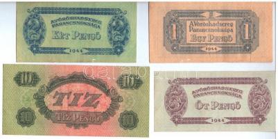 1944. 1P-100P "A Vöröshadsereg Parancsnoksága" (7xklf) T:III szép papír