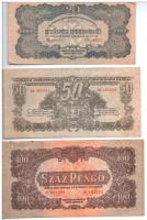 1944. 1P-100P "A Vöröshadsereg Parancsnoksága" (7xklf) T:III szép papír