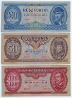 1947. 10Ft + 20Ft + 100Ft + 1949. 10Ft + 20Ft + 100Ft + 1951. 50Ft T:III,III-
Hungary 1947. 10 Fori...