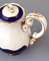 Zsolnay Pompadour mintás mokkás készlet, matricás, jelzett, hiányos, lepattanással