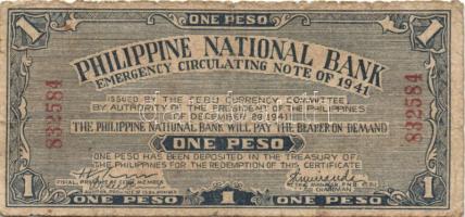 Fülöp szigetek/japán megszállás/gerilla kiadások 1941-45. 1P (2 klf), 10P, 20P (2klf) T:II,II/III Összesen 5klf db!