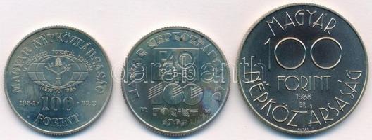 1984. 100Ft Cu-Ni "FAO - Ha kivágod, ültess is" + 1985. 100Ft Cu-Ni  "FAO - Fa, búza,...