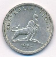 Ausztrália 1954. 1Fl Ag "II. Erzsébet" T:2 
Australia 1954. 1 Florin Ag "Elisabeth I...