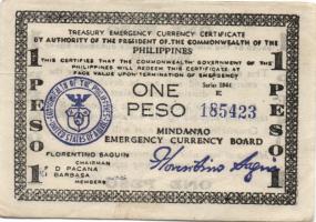 Fülöp szigetek/japán megszállás/gerilla kiadások 1941-45. 1P (2 klf), 10P, 20P (2klf) T:II,II/III Ös...