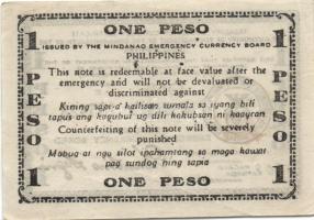 Fülöp szigetek/japán megszállás/gerilla kiadások 1941-45. 1P (2 klf), 10P, 20P (2klf) T:II,II/III Ös...