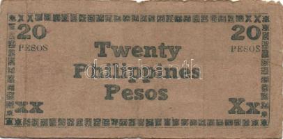 Fülöp szigetek/japán megszállás/gerilla kiadások 1941-45. 1P (2 klf), 10P, 20P (2klf) T:II,II/III Ös...