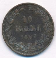Románia 1867. 10b Cu "WATT & Co." T:2- 
Romania 1867. 10 Bani Cu "WATT & Co....