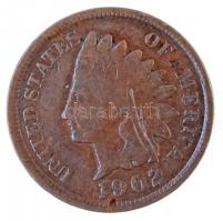 Amerikai Egyesült Államok 1892. 1c Br Indián fej T:2- USA 1892. 1 Cent Br Indian head C:VF  Krause KM#90a