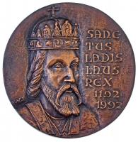 Miletics Katalin Janka (1942- ) 1992. "Szent László 1192-1992" Br emlékplakett eredeti dís...