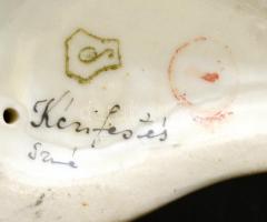 Drasche porcelán sirály, kézzel festett, jelzett, m: 8 cm, h: 16 cm