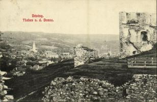 1908 Dévény, Theben a. d. Donau, Devín (Pozsony, Bratislava); Devínsky hrad / Dévényi vár. K. B. B. D. A. 878. / castle