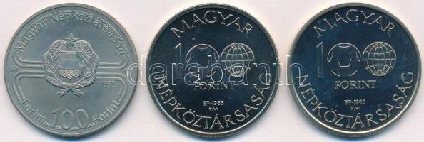 1982. 100Ft Cu-Ni "Labdarúgó világbajnokság 1982" + 1985. 100Ft alpakka "Labdarúgó Vi...