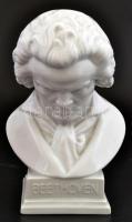 Herendi porcelán Beethoven büszt, fehér mázas, jelzett, hibátlan, m: 21 cm