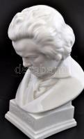 Herendi porcelán Beethoven büszt, fehér mázas, jelzett, hibátlan, m: 21 cm