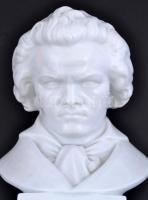 Herendi porcelán Beethoven büszt, fehér mázas, jelzett, hibátlan, m: 21 cm
