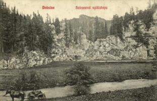 1909 Dobsina, Dobschau; Sztracenai sziklakapu. Kiadja Fischer Hermann 978. / rock gate near Stratená