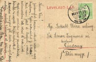 1911 Bártfa, Bártfafürdő, Bardejovské Kúpele, Bardiov, Bardejov; Fő tér, Szent Egyed templom, a régi...