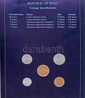 Mali 1961-1977. 5Fr - 100Fr (5xklf), "Coin Sets of All Nations" forgalmi szett felbélyegze...