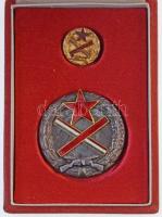 1954. Magyar Partizán Emlékérem zománcozott, sorszámozott kitüntetés, eredeti tokban, miniatűrrel T:1-Hungary 1954. Hungarian Partisan Commemorative Medal enamelled, numbered decoration, with miniature, in original case C:AU  NMK 664.