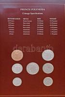 Francia-Polinézia 1984-1986. 1Fr - 100Fr (7xklf), "Coin Sets of All Nations" forgalmi szet...