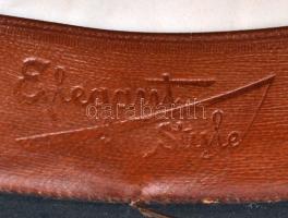 Régi cilinder müncheni Heinzmann kézművestől, belső méret: 19×15 cm