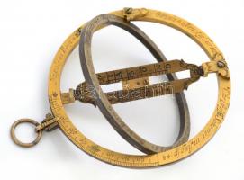 cca 1750  Merdián gyűrű. Időmérő és csillagászati műszer. "Cristoff Schener Augsp". jelzés...