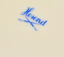 Herendi virág mintás váza, kézzel festett, jelzett, apró kopásnyomokkal, m: 30 cm