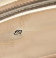 Jelzett ezüst kínáló tál. d:21 cm 210g