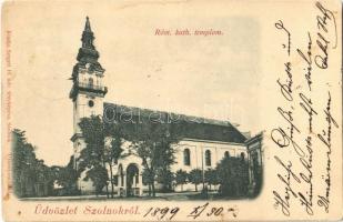 1899 Szolnok, Római katolikus templom. Szigeti H. fényképész kiadása (EK)