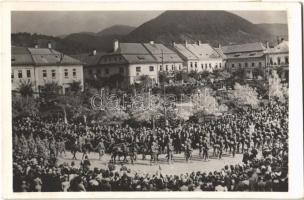 1940 Nagybánya, Baia Mare; bevonulás / entry of the Hungarian troops + 1940 Nagybánya visszatért So. Stpl