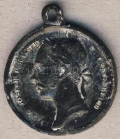 Ausztria 1863. "Franz Joseph I.-Tyrol 500 Jahre bei Österreich" kisalakú Zn emlékérem T:2 ph.