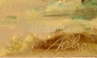 Heil József (1929-): Téli táj. Olaj, farost, jelzett, keretben, 30×40 cm