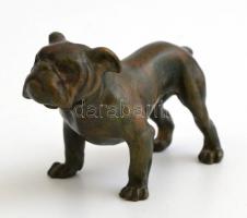 Bronz kutya figura, 7,5×5,5×2 cm