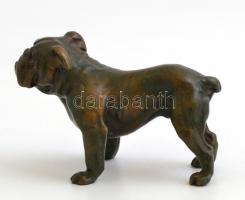Bronz kutya figura, 7,5×5,5×2 cm