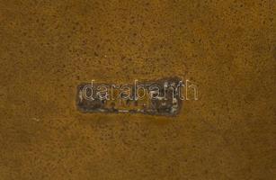 Réz cukortartó, jelzett, 15×14 cm