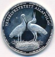 1992. 200Ft Ag "Veszélyeztetett állatvilág - Gólya" T:PP ujjlenyomat  Adamo EM126