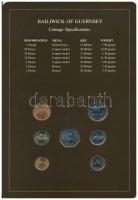 Guernsey 1979-1982. 1P - 1Ł (7xklf), "Coin Sets of All Nations" forgalmi szett felbélyegze...