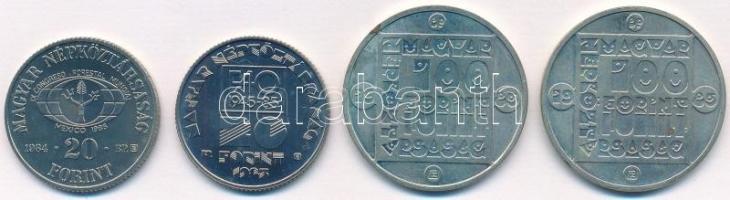 1984. 20Ft Cu-Ni "FAO - Védd az erdőt" + 1985. 20Ft Cu-Ni "FAO IV. - Hal" + 100F...