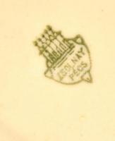 Zsolnay virág mintás szószos tál, matricás, jelzett, kopott, 22×14 cm