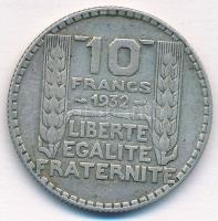 Franciaország 1932. 10Fr Ag T:2- patina  France 1932. 10 Francs Ag C:VF patina  Krause KM#878